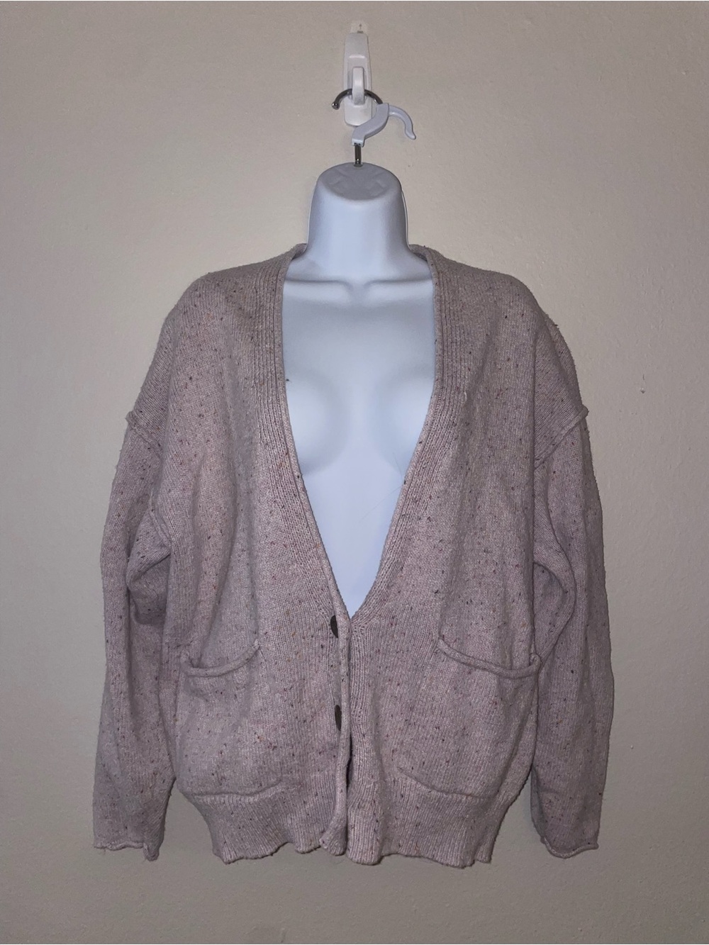 Soft Light Purple Open-Front Women’s Cardigan Sweater